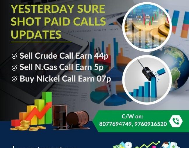 Yesterday Sure Shot Paid Calls Updates C/W on:  8077694749, 9760916520