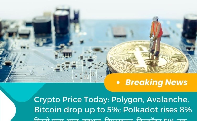 Crypto Price Today: Polygon, Avalanche, Bitcoin drop up to 5%; Polkadot rises 8% UPDATE BY www.hectorcommodity.com (CALL: 8439677004/ 8755878899)