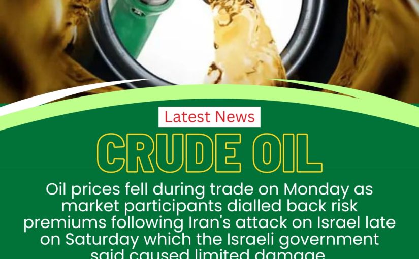 15/04/2024 Latest Crude Oil News, By Accurate Commodity, Book 70pts In Crude Oil Visit Us www.accuratecommodity.in
