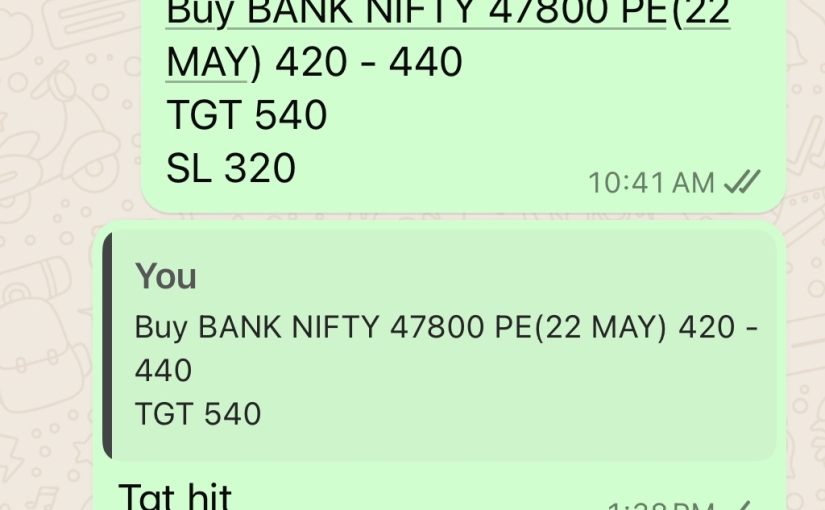 16/05/2024 Amazing Bank Nifty Opt Target Hits By Accurate Commodity India’s No.1 Mcx Company Join Fast www.accuratecommodity.in